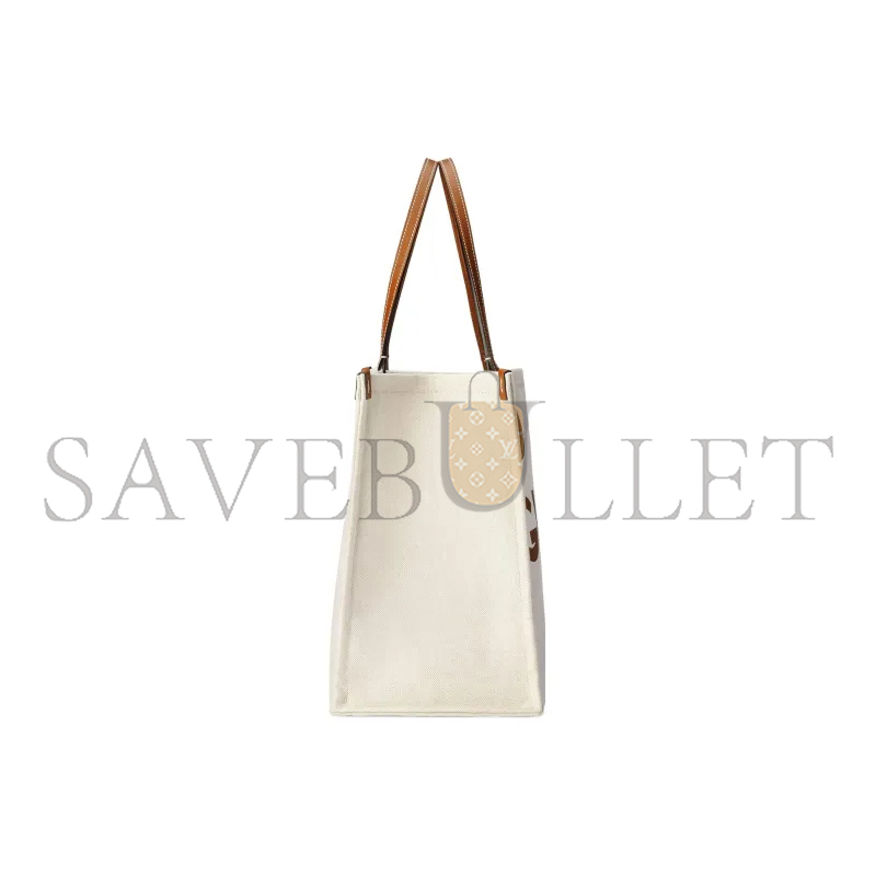 G*u*i print tote bag new beige canvas 772176 (41*29*18cm)